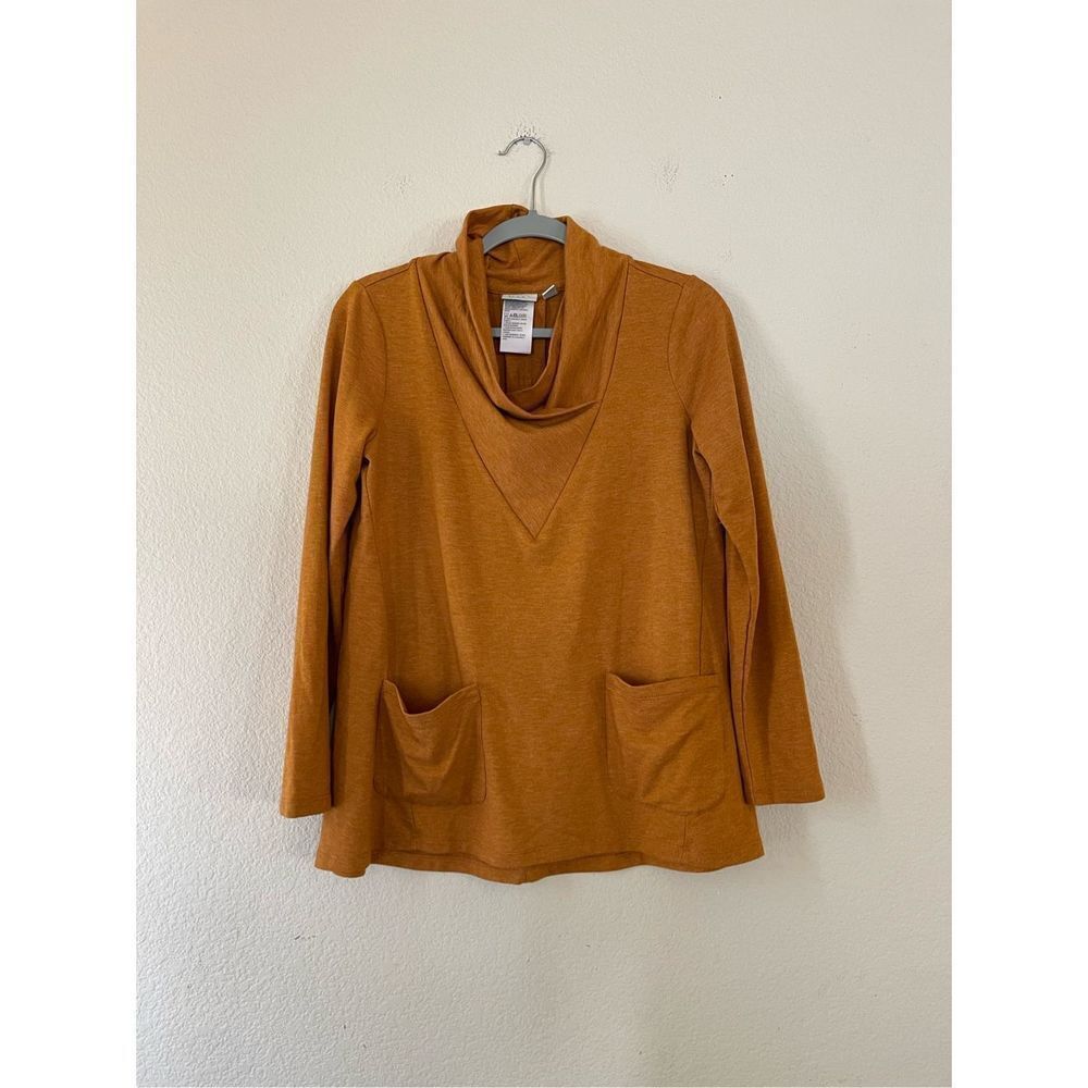 LOGO Lori Goldstein Sweater Knit Cowl Heather Allspice size small